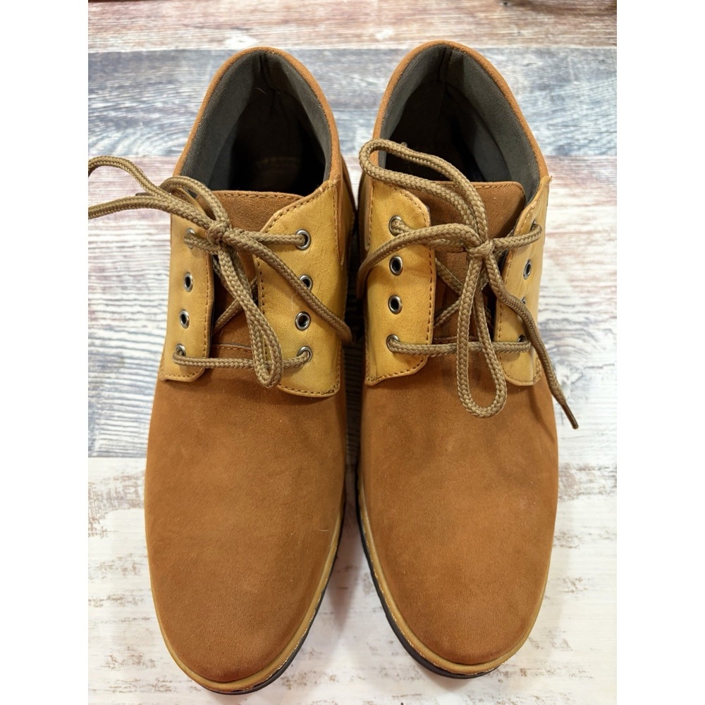 TAYNO Men's Winter Boots LAN Tan Lace Up Ankle Boots Size 6
